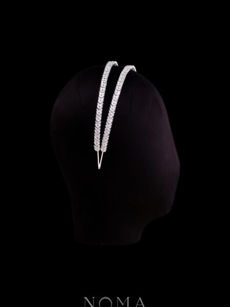 Double Marquise Large Double Headband - Rhodium White Gold