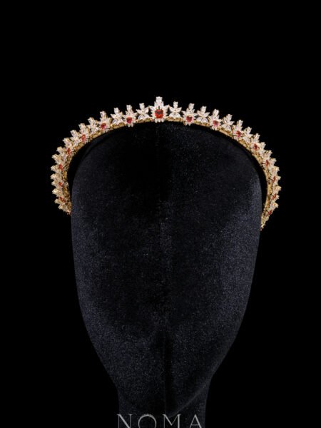 Royal Crown - 18k Yellow Gold, Pink Ruby