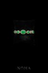 Superior Oval Jade Halo Descending Bracelet - 18k Yellow Gold, Jade