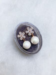 Five Petals Pearl Earrings - 18k Rose Gold, White Pearl