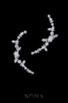 Royal Arrangement Diagonal Hairvine Set - White Gold (2 pcs)