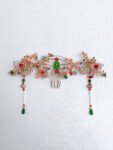 CHN-202200048-Fan-Shaped-Jade-Shuangxi-Pagoda-Set-Gold-Jade-3-pcs