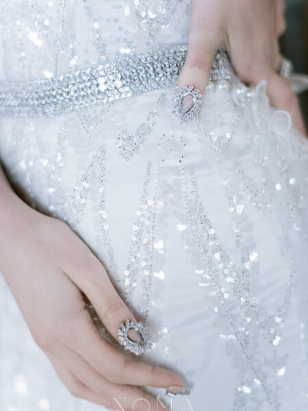 Shining Marquise Light Belt - Rhodium White Gold