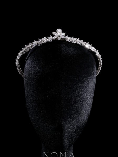 Pear Marquise Arrangement Crown - Rhodium White Gold
