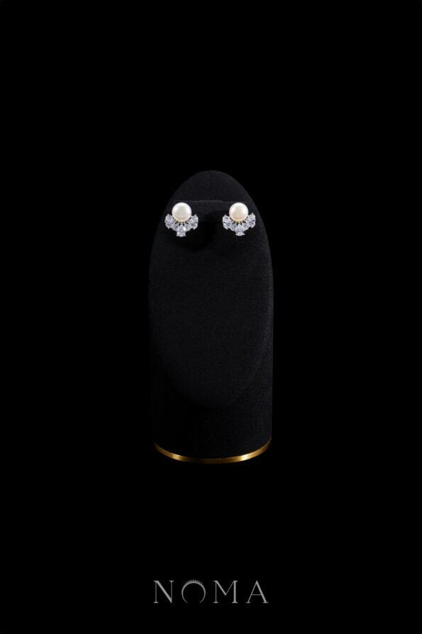 PJW-202300003-Pearl-Stud-Earrings-with-Pear-Arrangement-Ear-Jackets-Rhodium-White-Gold-White-Pearl