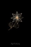 Minimalist Chrysant Hairvine - 18k Yellow Gold
