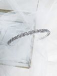 Triple Small Round Braid Headband - Rhodium White Gold