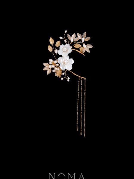 Winter Garden Earpiece - Gold, Gold (Right)