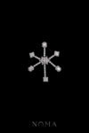 Hexa Art Arrangement Hairvine/Brooch - White Gold