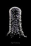 Raining Pearls Headdress - White Silver, White