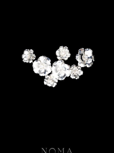 Glitzy Petals Hairvine - Silver