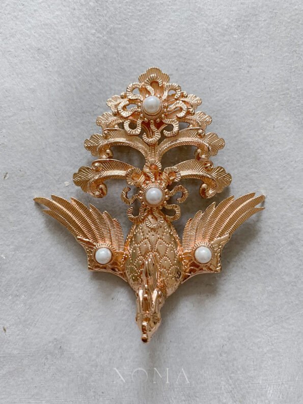 CHN-202000012-Phoenix-Emperor-Brooch-Gold-White