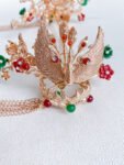 3D Phoenix Bowl Garden Hairpin - Gold, Red (Right)