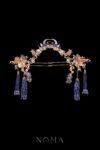 CHN-202400050-Crane-Cloud-Pagoda-Set-Gold-Sapphire-3-pcs
