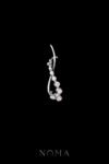 Descending Round Halo Hairclip - Rhodium White Gold