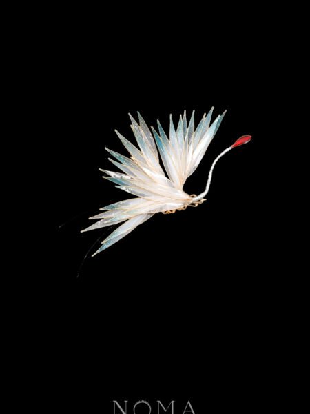 LR Flying Crane Side Hairclip - Gold, White