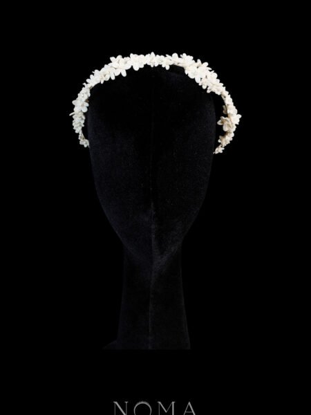 CC Secundo Flora Headband - White Silver, White