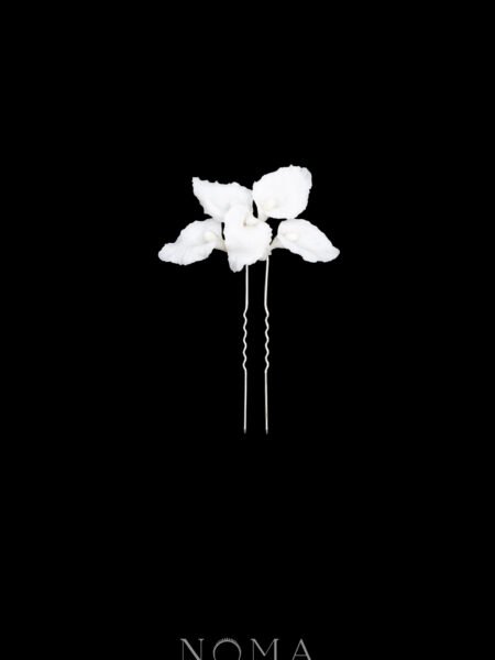 CC Calla Lily Bouquet Hairpin - White Silver, White