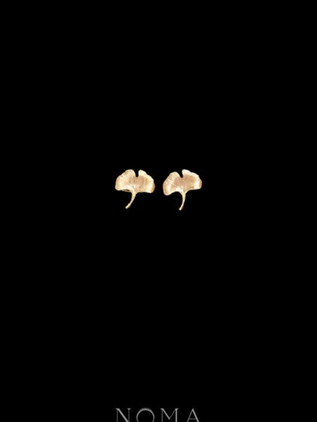 Single Ginkgo Cufflinks - 18k Yellow Gold