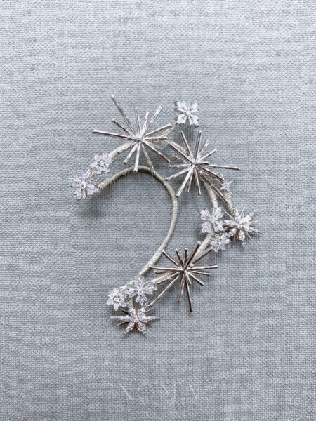 Meteorite Branch Earpiece - White Gold (Left)