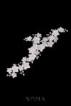Clay Flower Jasmine Pearl Side Hairvine or Brooch - White Silver