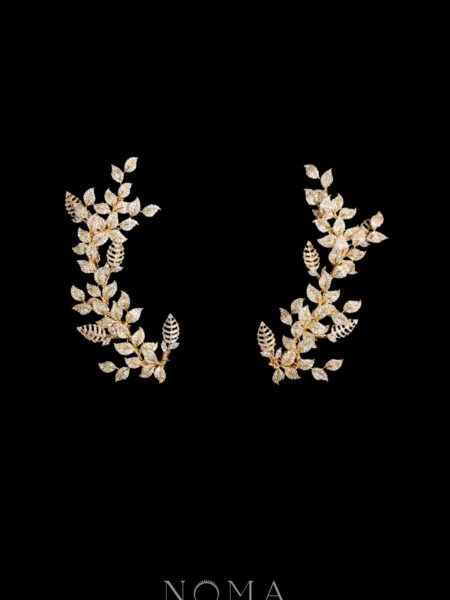 Paved Twigs Side Hairvine Pair - Gold (1 pair)
