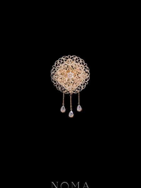 Kalbu Menari Brooch - Gold