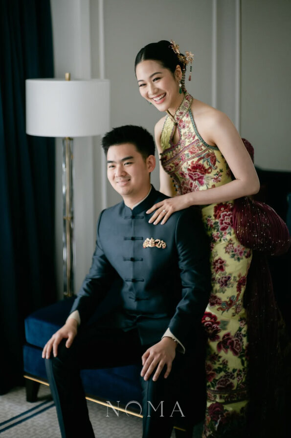 CHN-201900015-Twin-Dragon-Pagoda-Brooch-Gold-Red-2