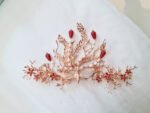 Fiery Phoenix Brooch or Hairvine - Gold, Ruby