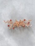 3D Butterfly Garden Hairvine or Brooch - Gold, Ruby