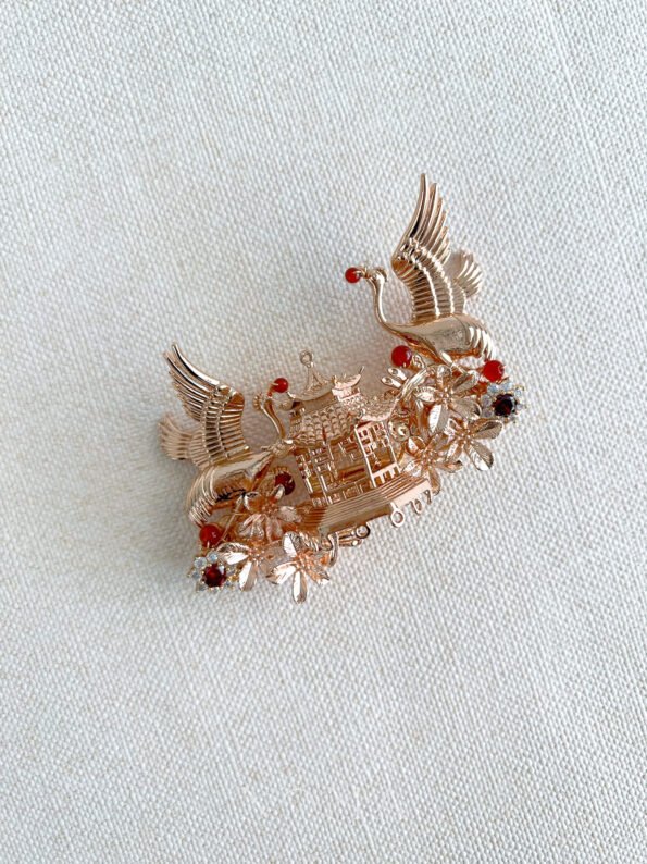 CHN-202200128-Flying-Crane-Bouquet-Brooch-Gold-Ruby-1
