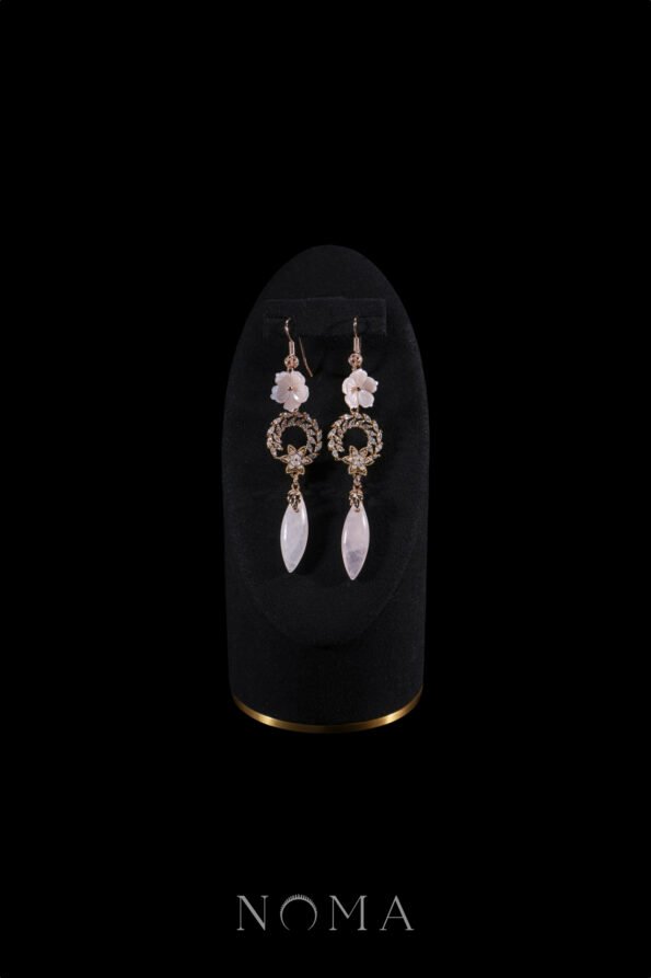 CHN-202300046-Floral-Feminine-Jade-Earrings-Gold-Pink-Jade