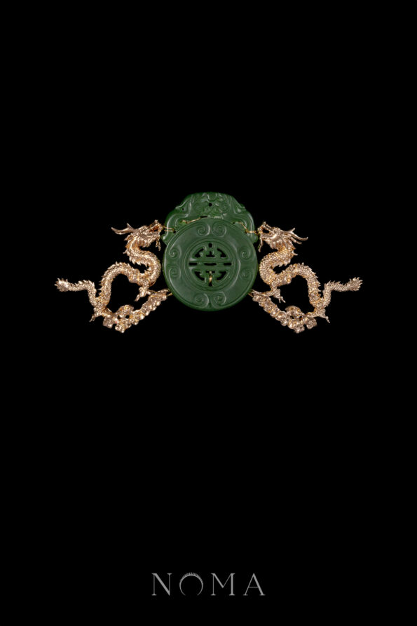 CHN-202300103-Twin-Dragon-Unique-Jade-Brooch-Gold-Jade