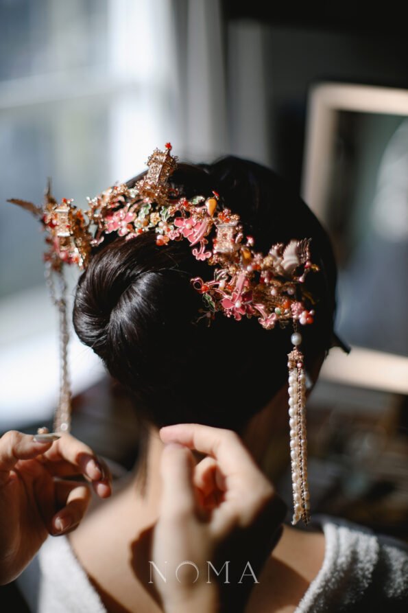 CHN-202400088-Colorful-Summer-Crane-Bird-Pagoda-Simple-Set-Gold-Pink-3-pcs-1