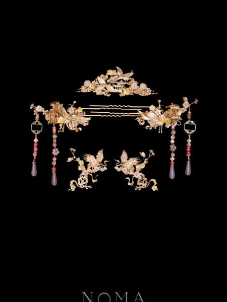 Crane Heaven Cloud Full Set - Gold, Pink (5 pcs)