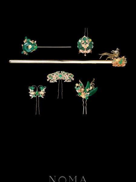 Lush Jade Binyeo Full Set - Gold, Jade (6 pcs)