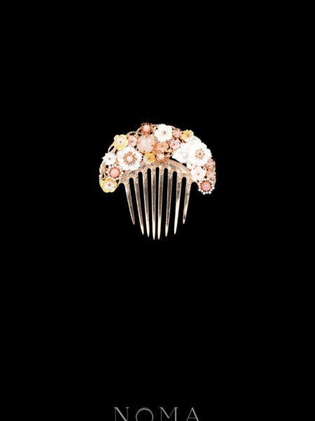 Feminine Floral Inspiration Haircomb - Gold