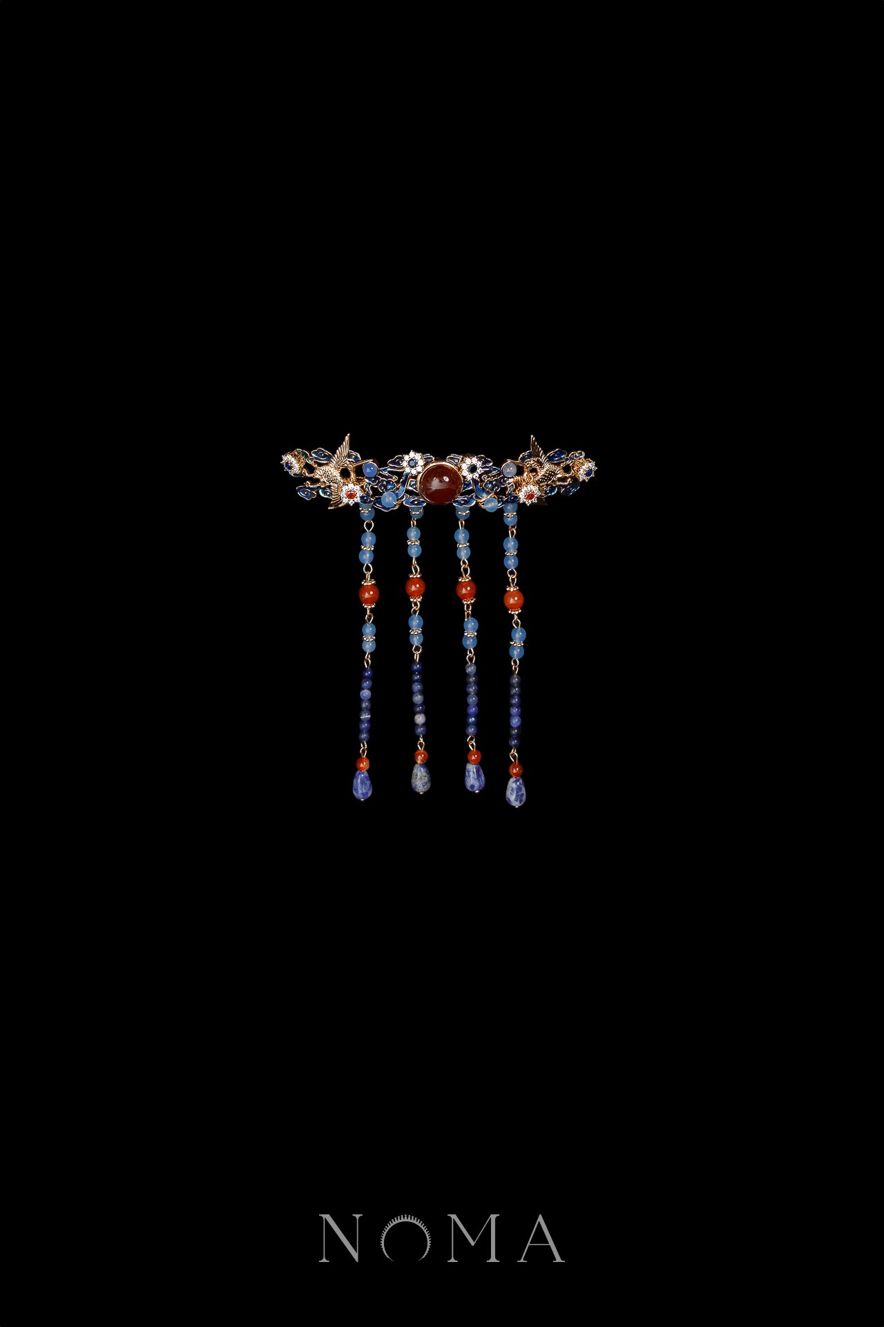 Colorful Crane Cloud Inspiration Middle - Gold, Sapphire