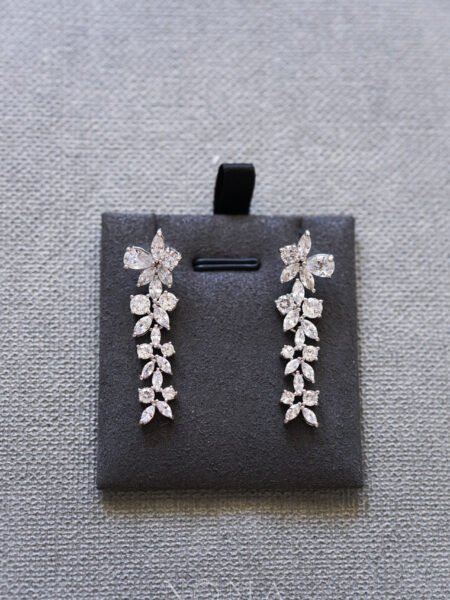 Celeste Earrings - Rhodium White Gold