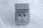 Virgo Earrings - Rhodium White Gold, Sapphire