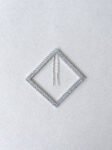 Rectangle Row Parallelogram Hairpin - Rhodium White Gold