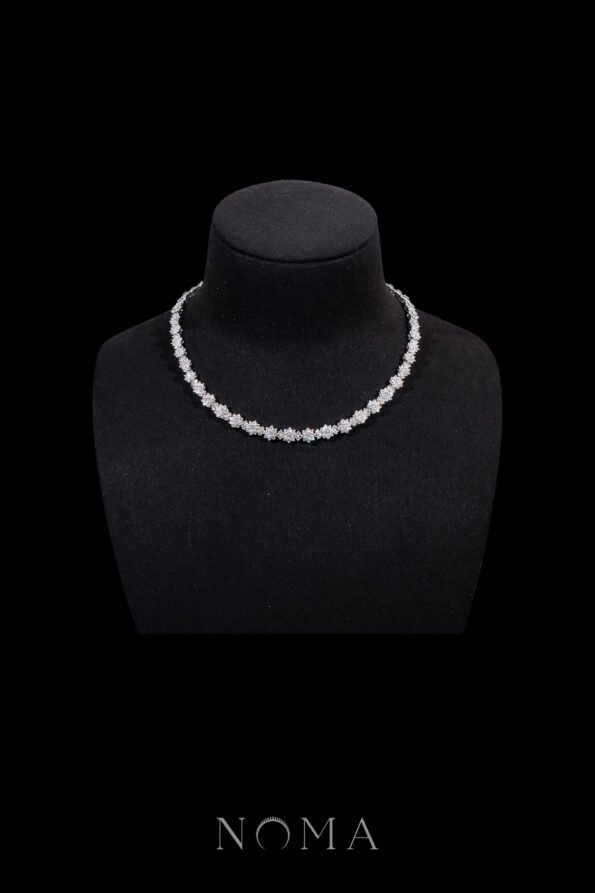 DJW-202400034-Round-Paved-Double-Dot-Choker-Rhodium-White-Gold-White-Diamond