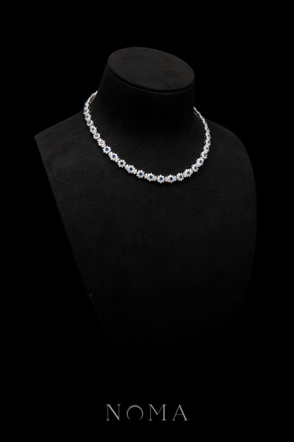 DJW-202400070-Round-Paved-Double-Dot-Choker-Rhodium-White-Gold-Sapphire-1
