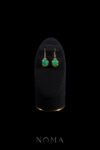 Teardrop Jade Halo Earrings - 18k Yellow Gold, Jade