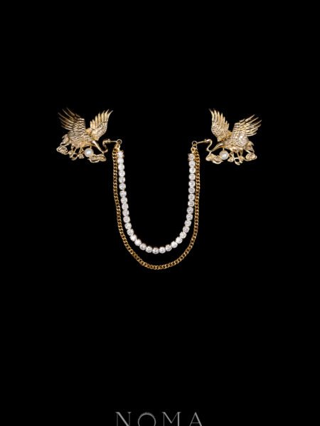 Classic Crane Chain Pin - 18k Yellow Gold