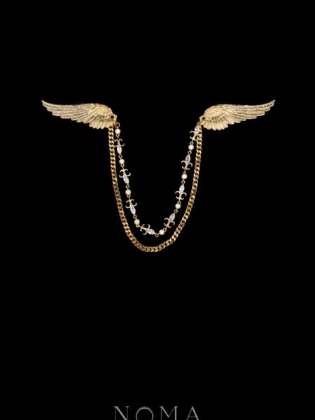 Wings M Chain Pin - 18k Yellow Gold