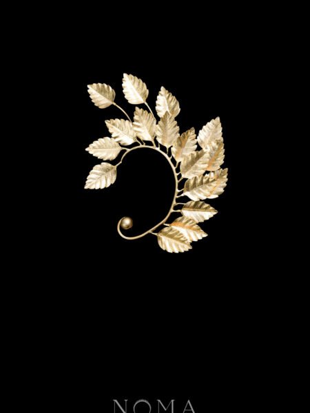 Athens Leaves Earpiece - Doff Gold (Left)