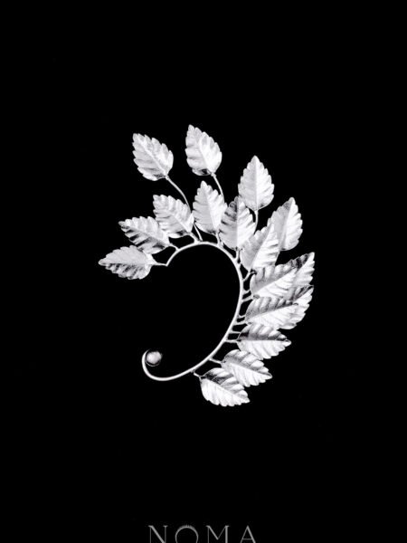 Athens Leaves Earpiece - Doff Silver (Left)