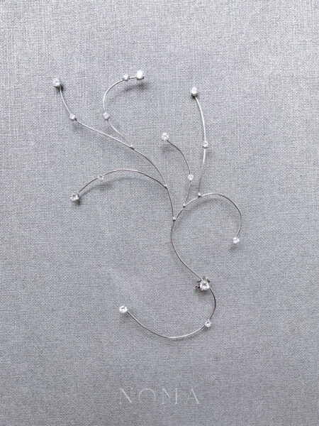 Diamond Touch Earpiece - Rhodium White Gold (Right)