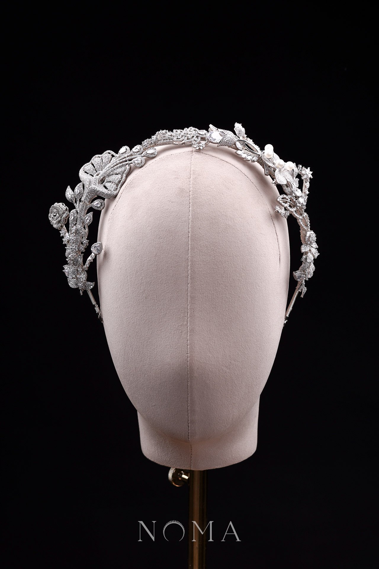 Garden Vaganza Headband - Rhodium White Gold